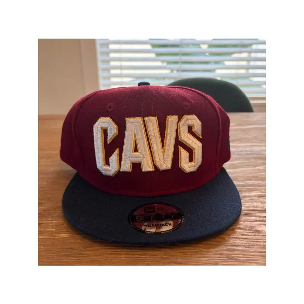 New Era Cleveland Cavaliers CAVS NBA 9FIFTY Snapback Hat Maroon Navy OSFM